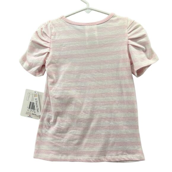 Absorba Toddler Girls 3T Legging Top Outfit Pink Stars Faux Denim - Picture 4 of 9